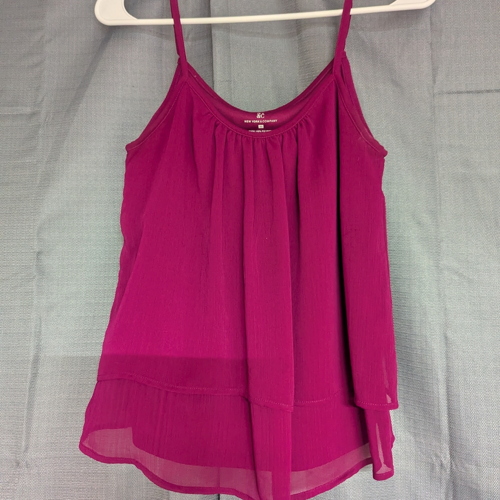 New York & Company Fuchsia Camisole